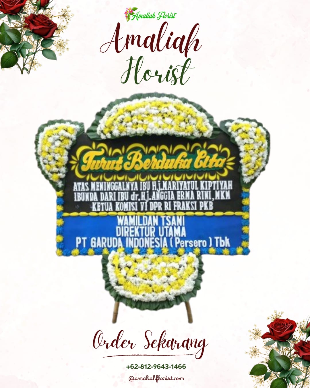 Papan Bunga Duka Wonoasri